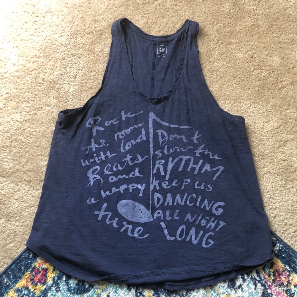 Gap razor back tank top